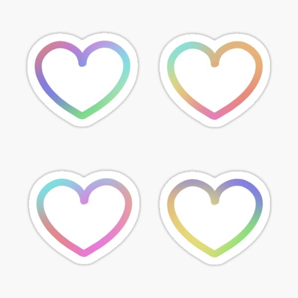 Pastel Tie Dye Heart Outlines Pattern And Pack Sticker For Sale By Ghostlonging Redbubble 