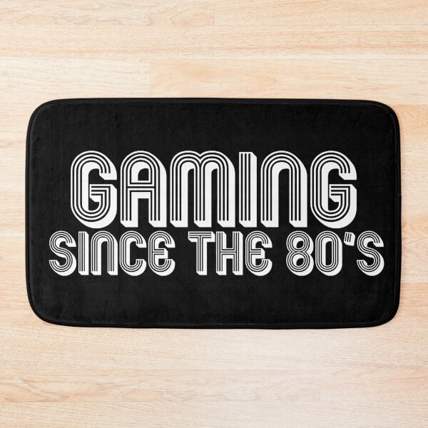 Item preview, Gaming Since the 80s - White Retro Disco Lines designed and sold by JamiDesigns.