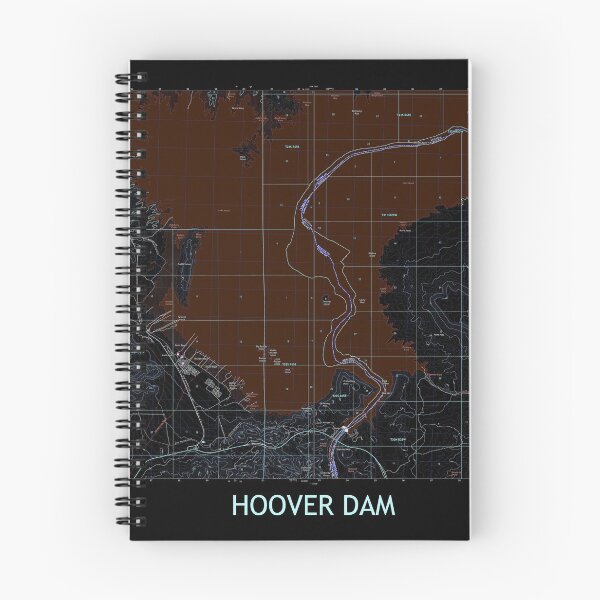 Item preview, Hoover Dam Topographical Map Dark designed and sold by PGHPhotoCo.