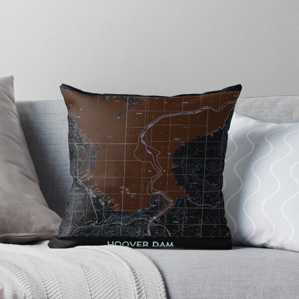 Item preview, Hoover Dam Topographical Map Dark designed and sold by PGHPhotoCo.