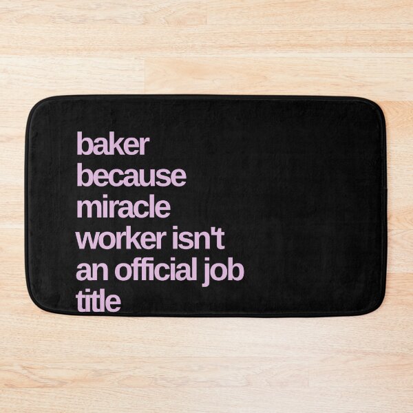 Item preview, Baker because Miracle Worker isn't an Official Job designed and sold by Shujii.