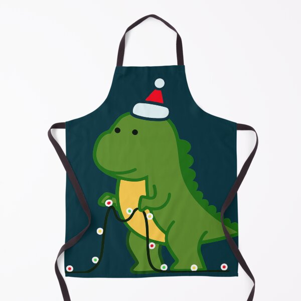 Item preview, Christmas Dinosaur Tree Rex Putting Up String Lights designed and sold by Kleon Seo.