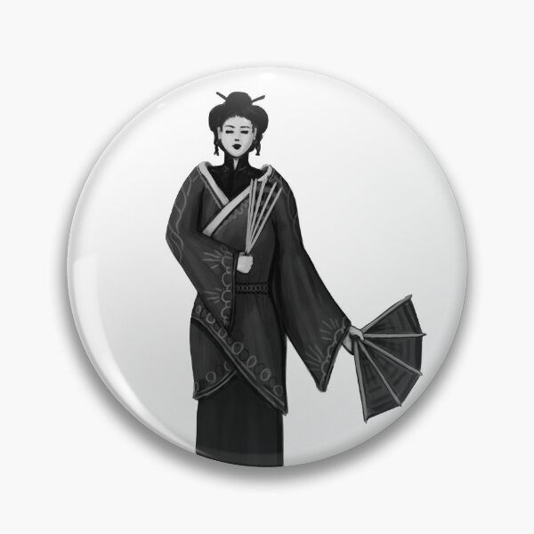 Japanese Geisha Character Fantasy Print Pin