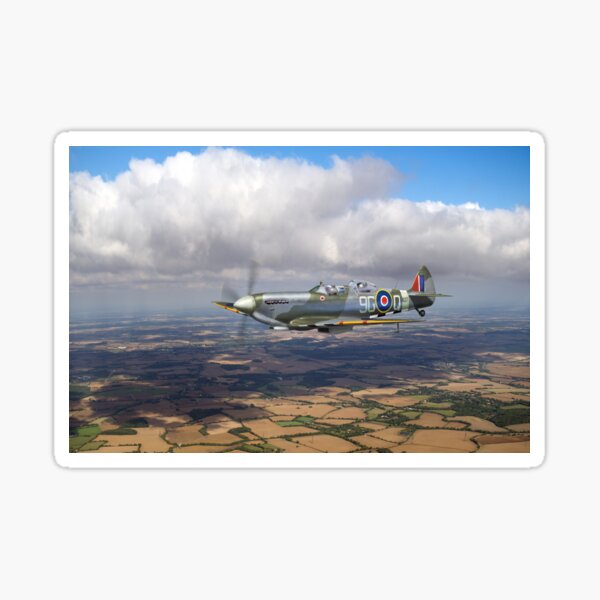 Vista previa del artículo con la obra «Spitfire TR 9 MJ627», diseñado y vendido por Flight Artworks.