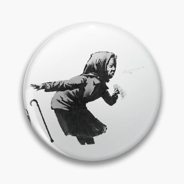 Item preview, Banksy Sneezing Woman black and white designed and sold by flyrocket.
