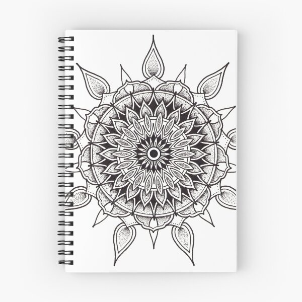 Item preview, Onions mandala with sacred geometry in pen and ink dotwork designed and sold by René Voortwist Pen and Ink art.