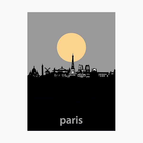 Item preview, paris skyline minimal designed and sold by BekimART2.