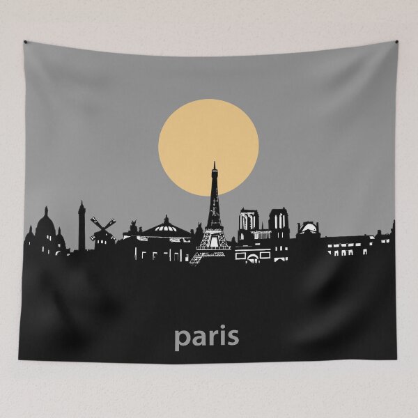 Item preview, paris skyline minimal designed and sold by BekimART2.