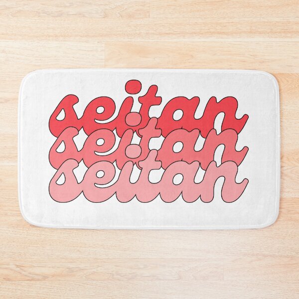 Item preview, SEITAN Cool Retro Pink Text Vegan Vegetarian designed and sold by a-little-ink.