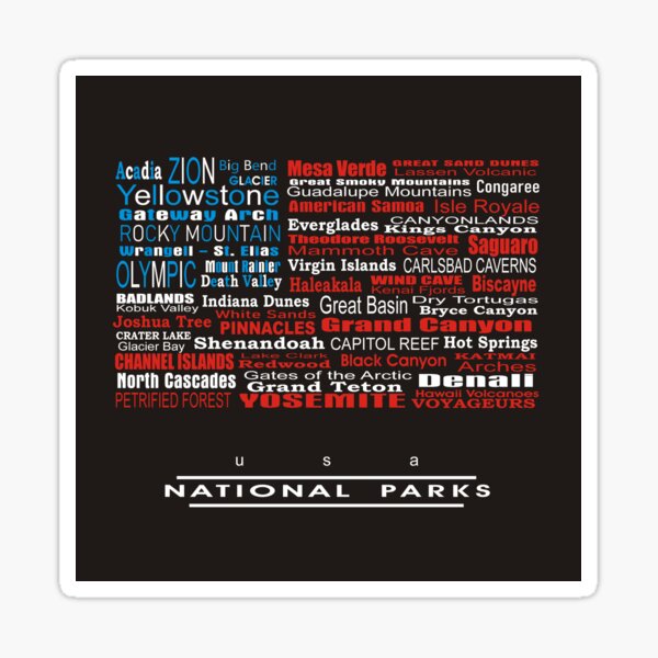 USA National Parks Sticker