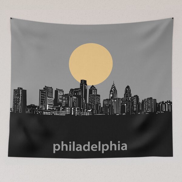 Item preview, philadelphia skyline minimal designed and sold by BekimART2.