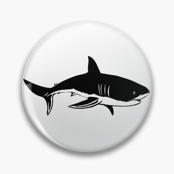 Item preview, Beach Theme Ocean Sea Fish Print Black N White Shark designed and sold by peachyline.