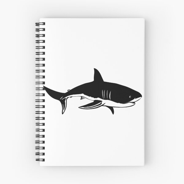 Item preview, Beach Theme Ocean Sea Fish Print Black N White Shark designed and sold by peachyline.