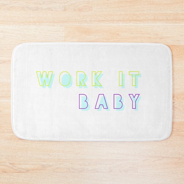 Item preview, Work It Baby, work it out, work out, womens workout sticker pack, pilates sticker pack, funny slogan sticker pack, ibiza sticker pack designed and sold by HomeConscious.