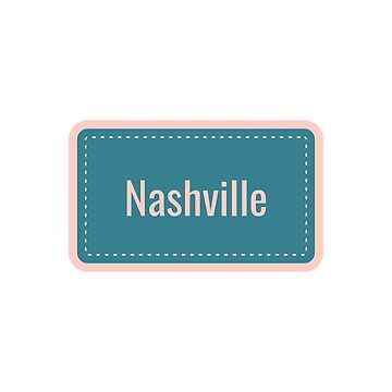 Artwork thumbnail, Nashville cute Sign by CityCollection