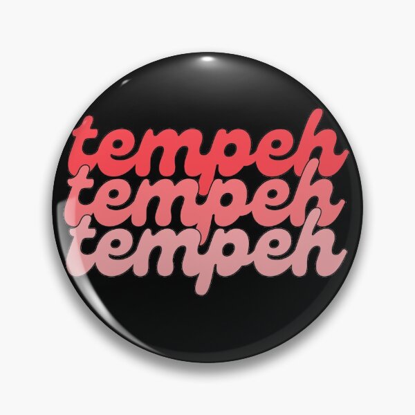 Item preview, Cute TEMPEH Tofu Cool Retro PINK Text Vegan Vegetarian designed and sold by a-little-ink.