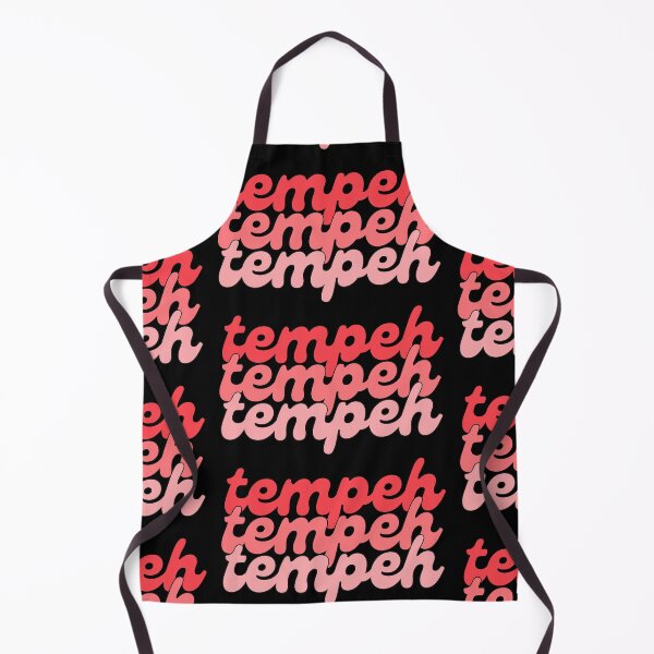 Item preview, Cute TEMPEH Tofu Cool Retro PINK Text Vegan Vegetarian designed and sold by a-little-ink.