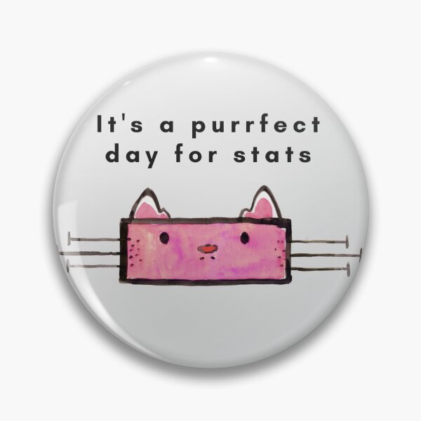 Item preview, Purrfect Day for Statistics- Pink Cat designed and sold by statsandcats.