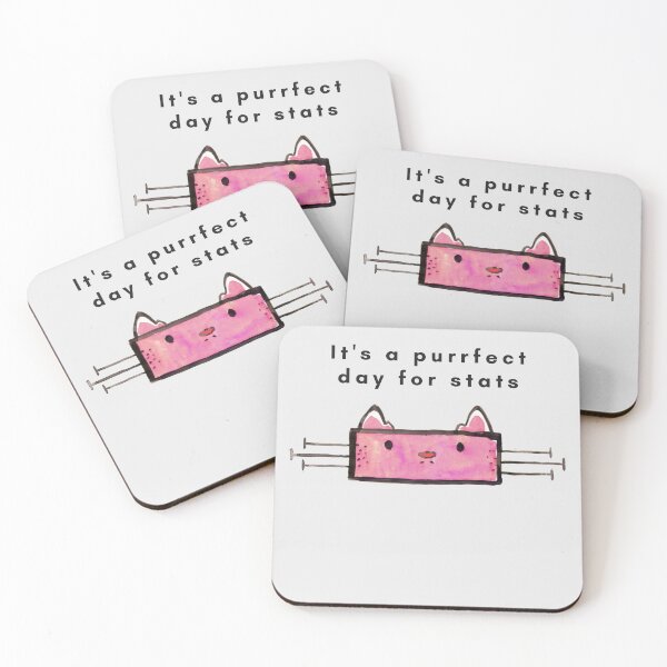 Item preview, Purrfect Day for Statistics- Pink Cat designed and sold by statsandcats.