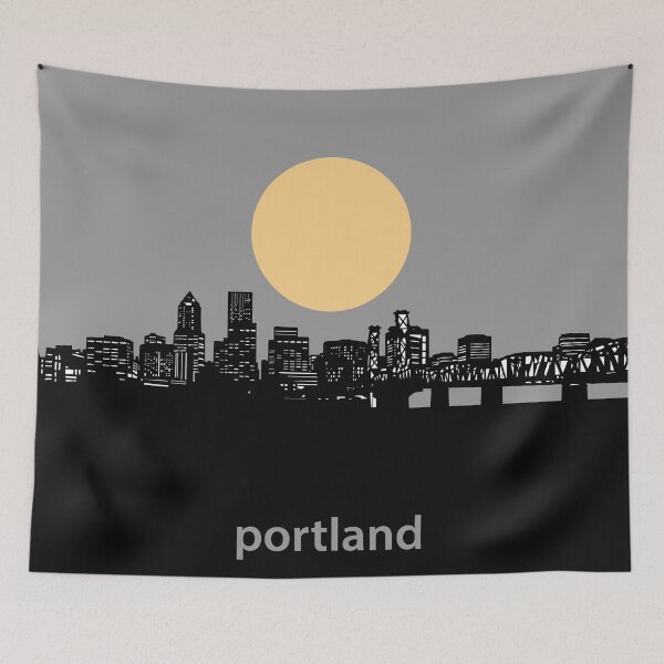 Item preview, portland skyline minimal designed and sold by BekimART2.