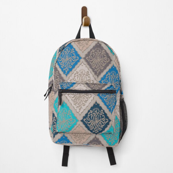 Item preview, turquoise damask designed and sold by AvotArt.