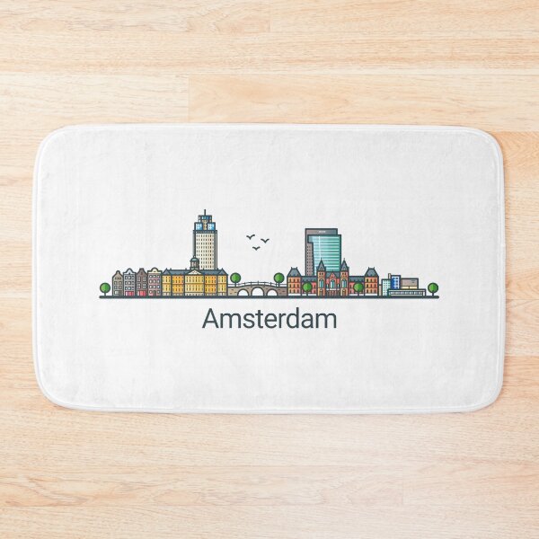 Aperçu de l'œuvre Skyline d'Amsterdam créée et vendue par madsunstd.