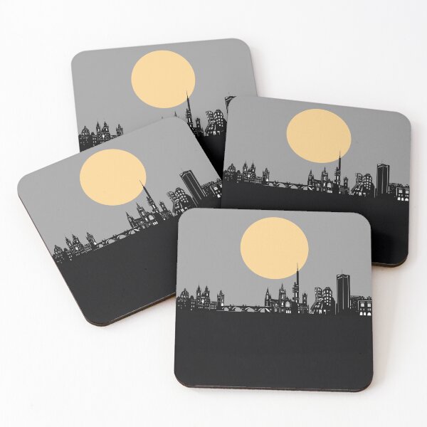 Item preview, prague skyline minimal designed and sold by BekimART2.