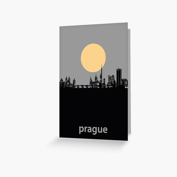 Item preview, prague skyline minimal designed and sold by BekimART2.