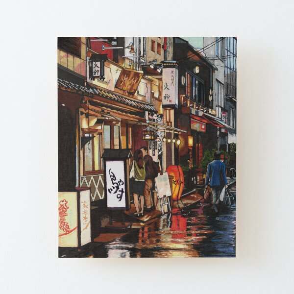 After The Rain in Tokyo Wood Mounted Print