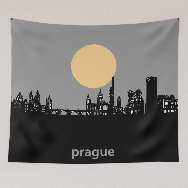 Item preview, prague skyline minimal designed and sold by BekimART2.