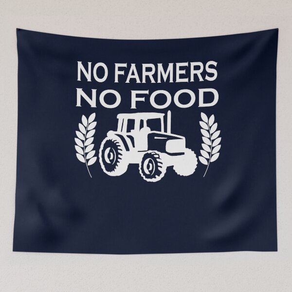 Aperçu de l'œuvre No Farmers No Food - T-shirt fermier créée et vendue par FunnyDSN.