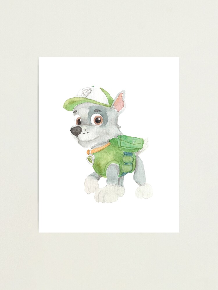 Thumbnail 1 of 3, Photographic Print, Paw Patrol - Rocky - Hand painted watercolor designed and sold by annafriendt.
