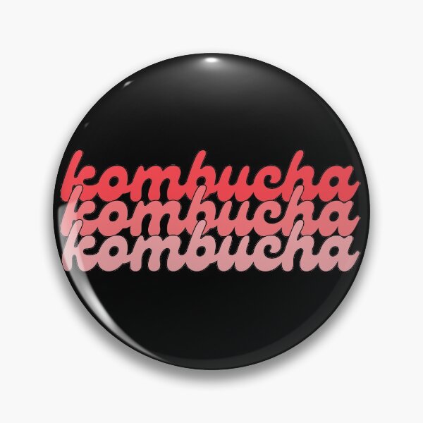 Item preview, Cute KOMBUCHA Booch Cool Retro PINK Text Vegan Vegetarian designed and sold by a-little-ink.