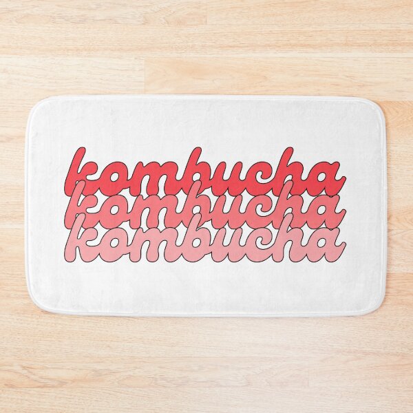 Item preview, Cute KOMBUCHA Booch Cool Retro PINK Text Vegan Vegetarian designed and sold by a-little-ink.