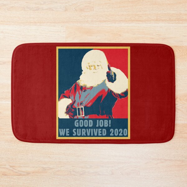 Item preview, We Survived 2020 - Sarcastic Santa Retro Vintage Pop Art Poster Design for Survivor 2020 - The Best Merry Christmas Xmas New Year 2021 Gift Idea for Costume Family Party or Office and Corporate Events designed and sold by WG-Factory.