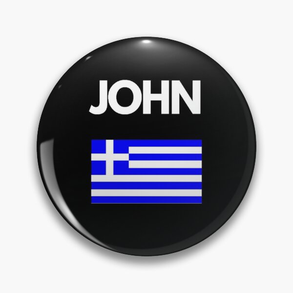 Item preview, John Greek Name with Greek Flag Design designed and sold by TheGreekGuy.