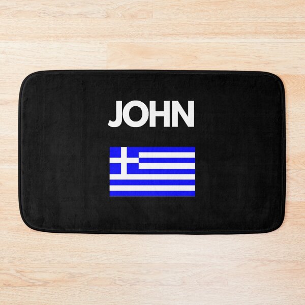 Item preview, John Greek Name with Greek Flag Design designed and sold by TheGreekGuy.