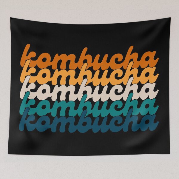 Item preview, Cool KOMBUCHA Booch Retro Text Vegan Vegetarian designed and sold by a-little-ink.