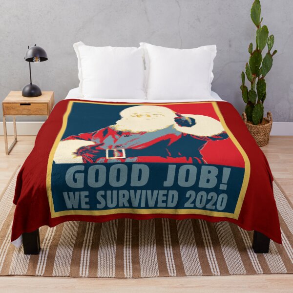 Item preview, We Survived 2020 - Sarcastic Santa Retro Vintage Pop Art Poster Design - The Best Merry Christmas Xmas New Year 2021 for Survivor 2020 Gift Idea for Costume Family Party or Office and Corporate Events designed and sold by WG-Factory.