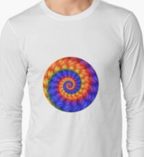 Beautiful Psychedelic Rainbow Spiral Long Sleeve T-Shirt