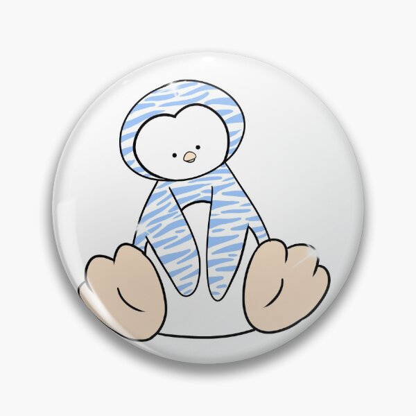 Item preview, Animal Print Penguin (Blue zebra) designed and sold by gross-girl99.