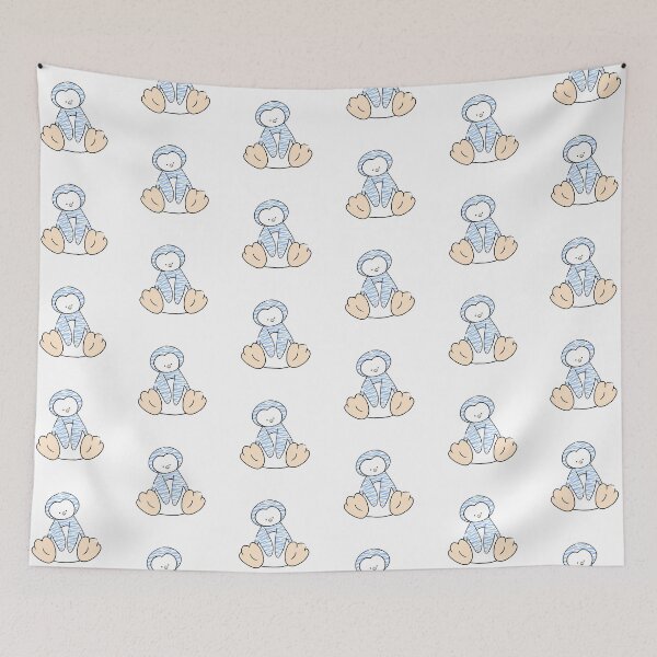 Item preview, Animal Print Penguin (Blue zebra) designed and sold by gross-girl99.
