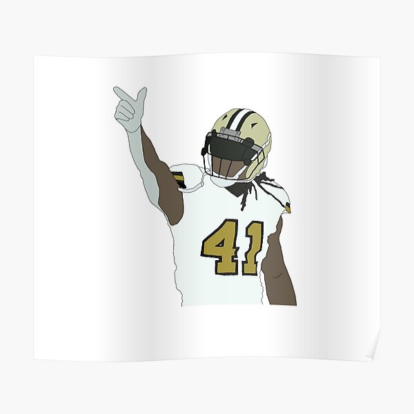 Alvin Kamara Jersey Poster Canvas Wall Art Football Man 