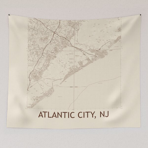 Item preview,  Atlantic City, NJ Quad Topographical Map Vintage designed and sold by PGHPhotoCo.