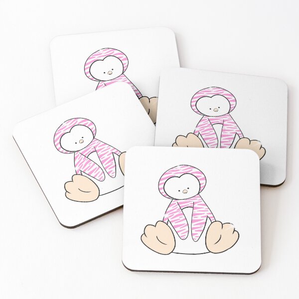 Item preview, Animal Print Penguin (pink zebra) designed and sold by gross-girl99.