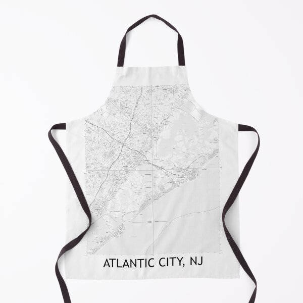 Item preview, Atlantic City, NJ Quad Topographical Map Black & White designed and sold by PGHPhotoCo.