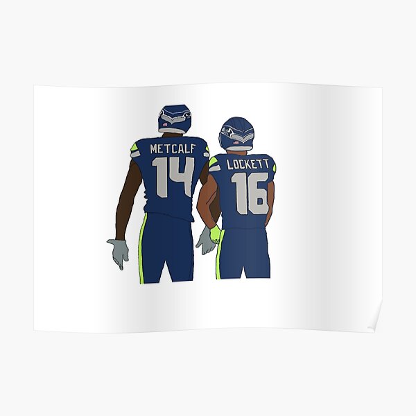 Seattle Seahawks Tyler Lockett NFL Framed Poster Print 