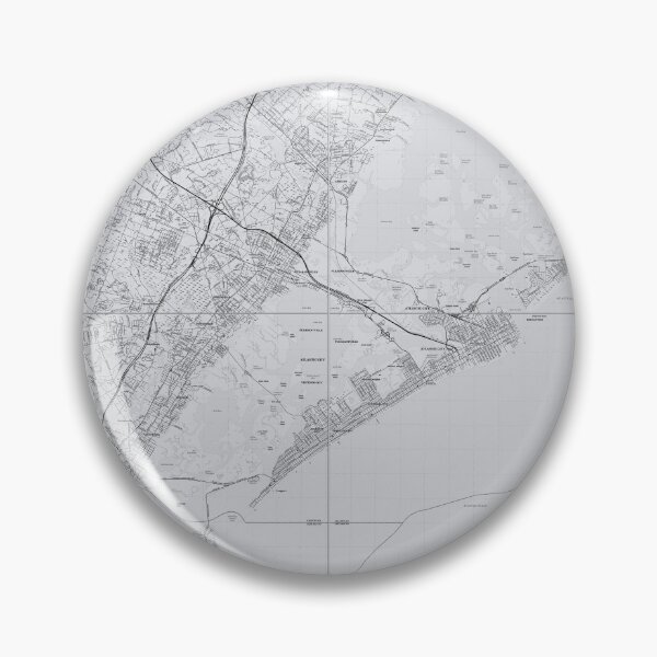 Item preview, Atlantic City, NJ Quad Topographical Map Grey designed and sold by PGHPhotoCo.