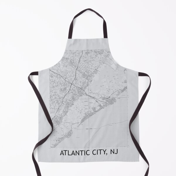 Item preview, Atlantic City, NJ Quad Topographical Map Grey designed and sold by PGHPhotoCo.