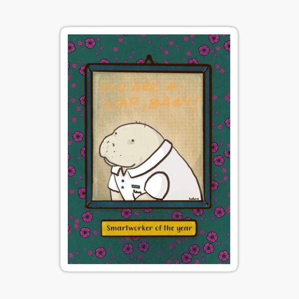 Manatee smartworker of the year Sticker